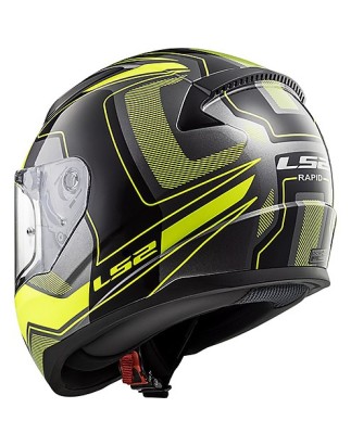 KASK LS2 FF353 RAPID CARRERA BLACK H-V YELLOW XXL