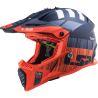 KASK LS2 MX437 FAST EVO XCODE MATT ORANGE BLUE S