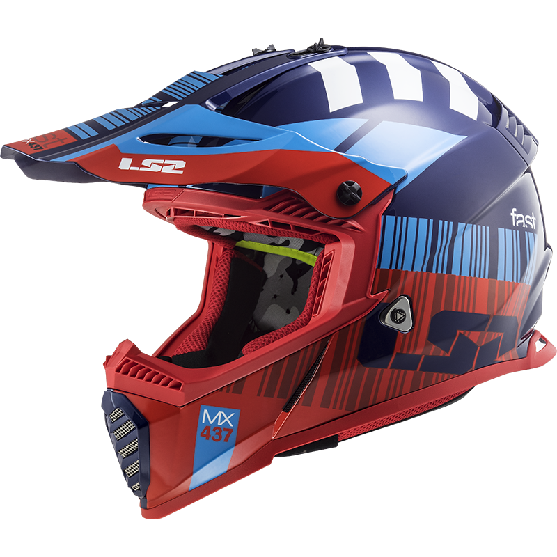 KASK LS2 MX437 FAST EVO XCODE RED BLUE L