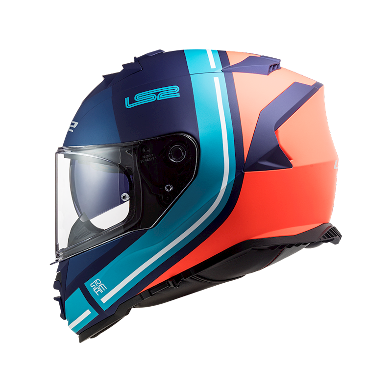 KASK LS2 FF800 STORM SLANT MATT BLUE ORANGE S