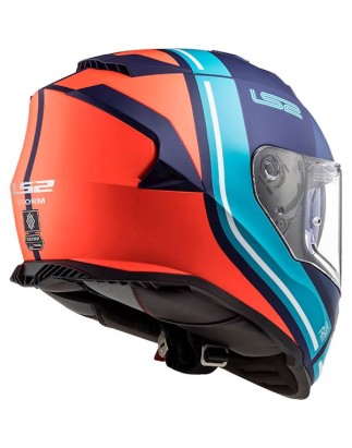 KASK LS2 FF800 STORM SLANT MATT BLUE ORANGE S